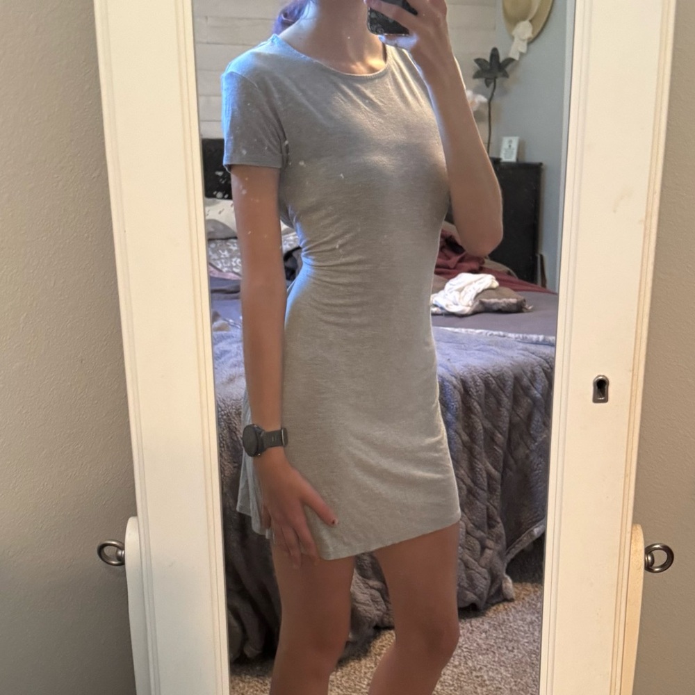 Art Class Light Gray Mini Dress